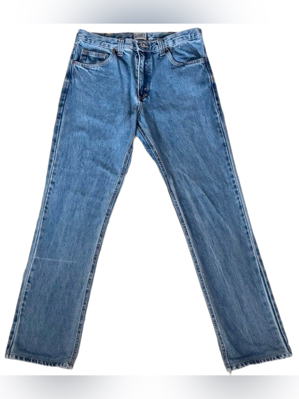 Diamond Gusset Men’s Straight-Leg Jeans In Medium Blue Wash Size 34 x 36